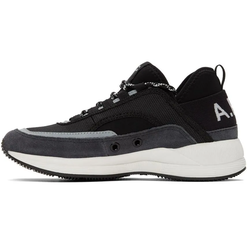 A.P.C. Black Run Around Sneakers