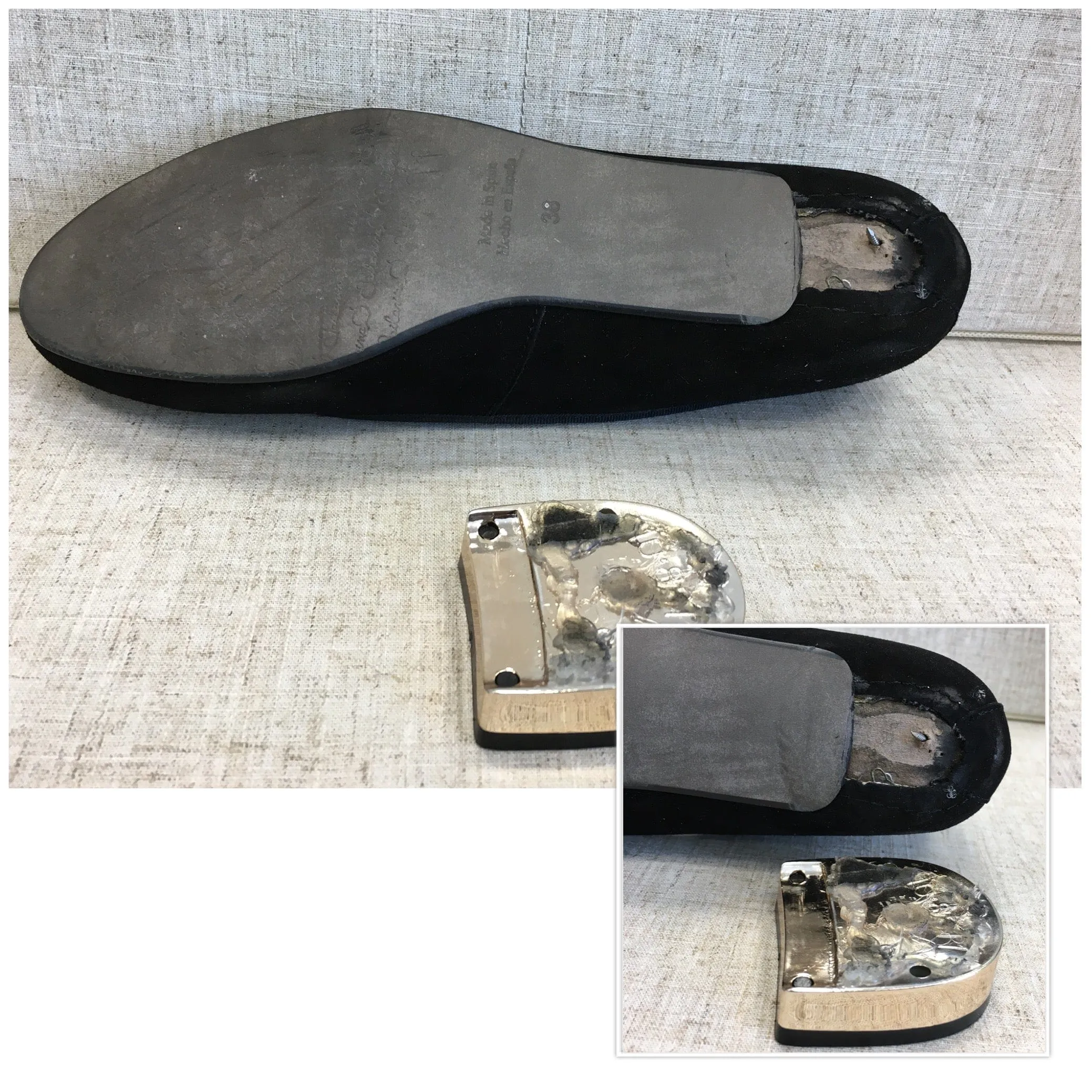 Bailarinas CARLA NER Black Suede Ballerina Flats