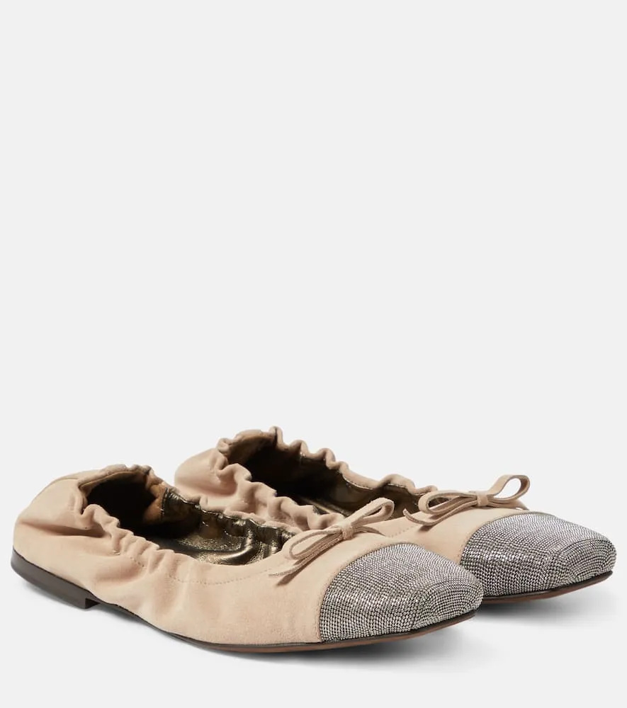 Brunello Cucinelli Suede ballet flats