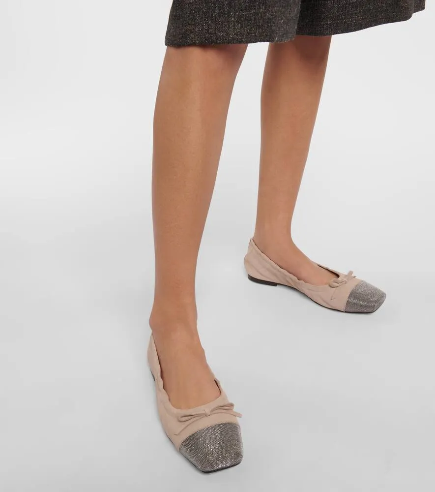 Brunello Cucinelli Suede ballet flats