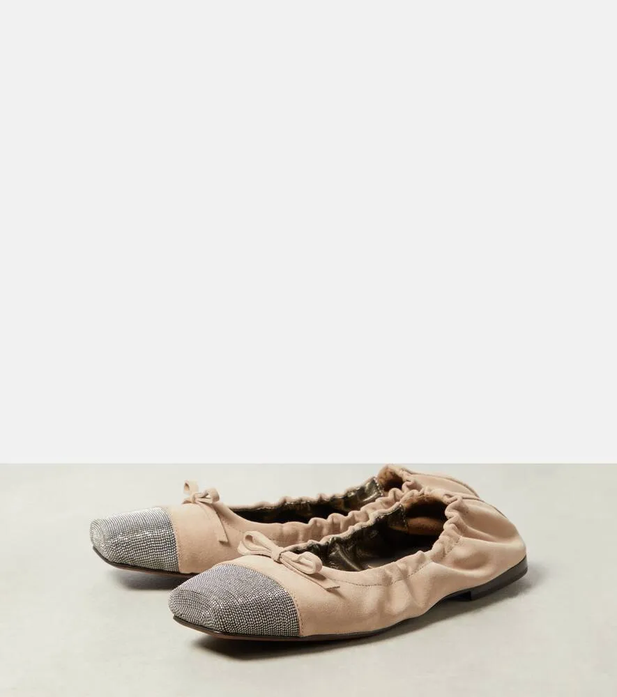 Brunello Cucinelli Suede ballet flats