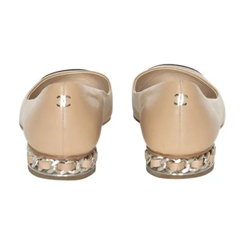 Chanel Chain Link Leather Flats