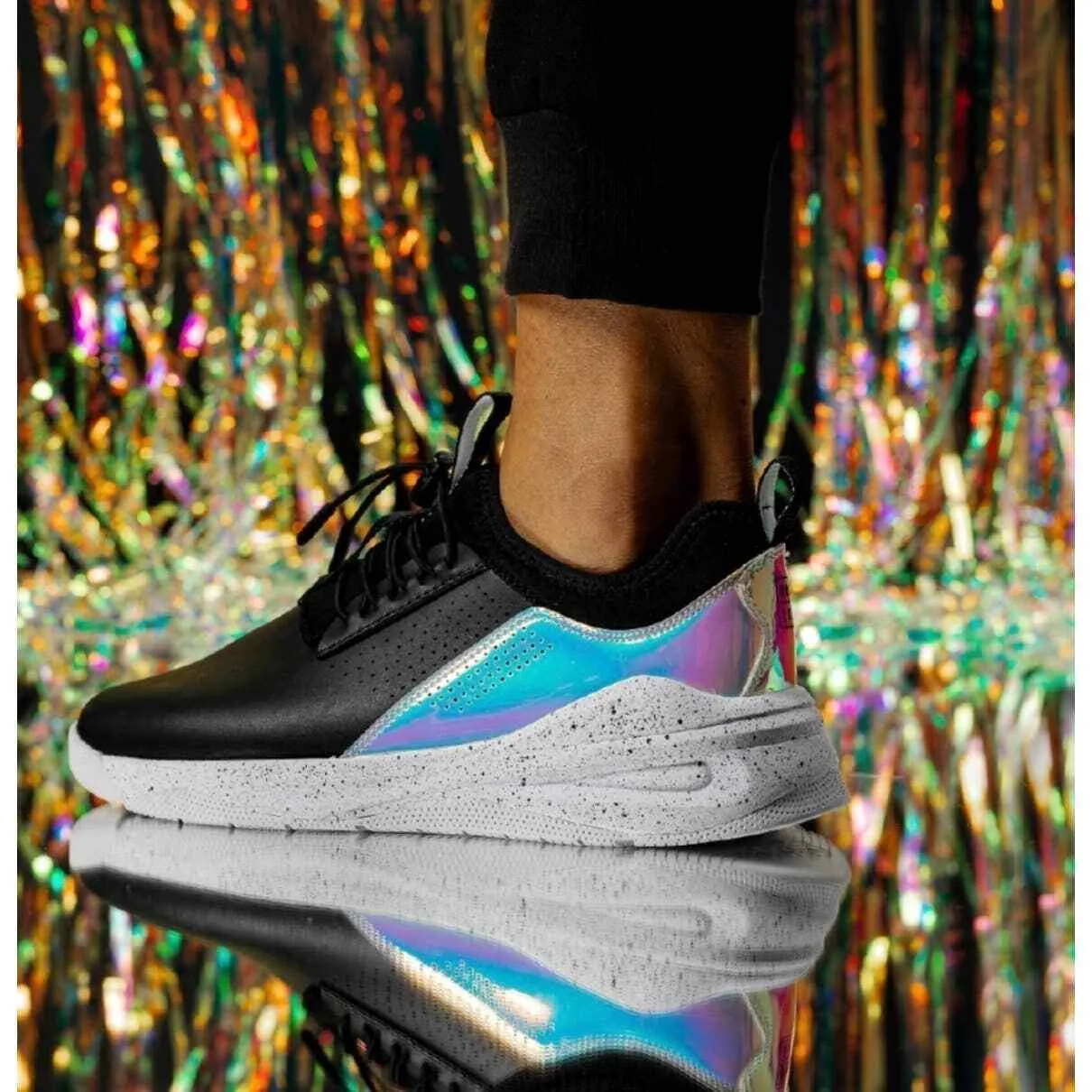 Clove Classic Shoes Sneakers Healthcare Nursing Black Holographic Limited Ed 7