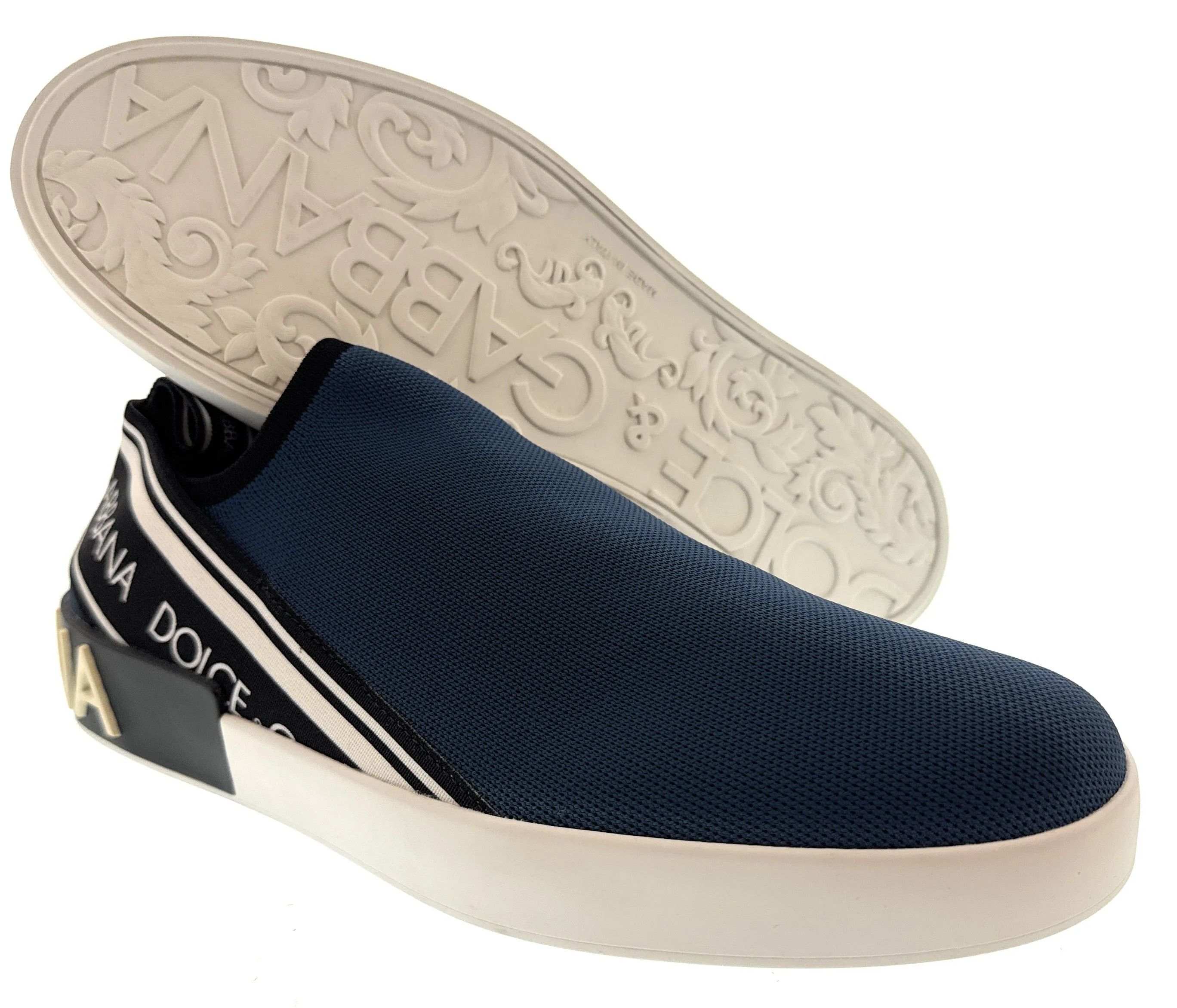 Dolce & Gabbana Gold Metallic Chunky Sneakers Logo Laces-EU35.5