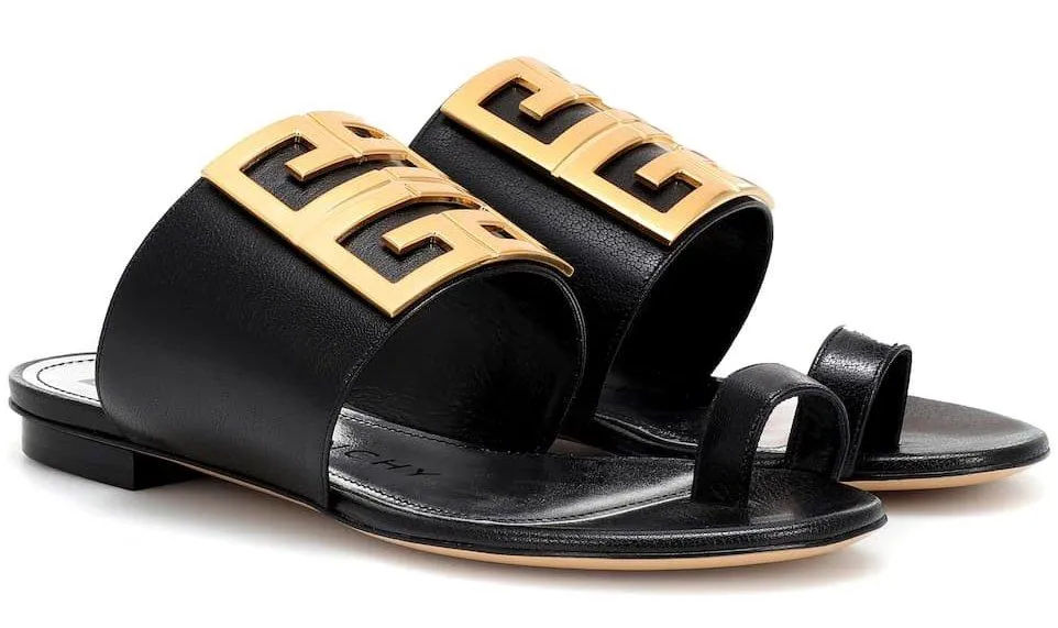 Embellished Leather Sandals