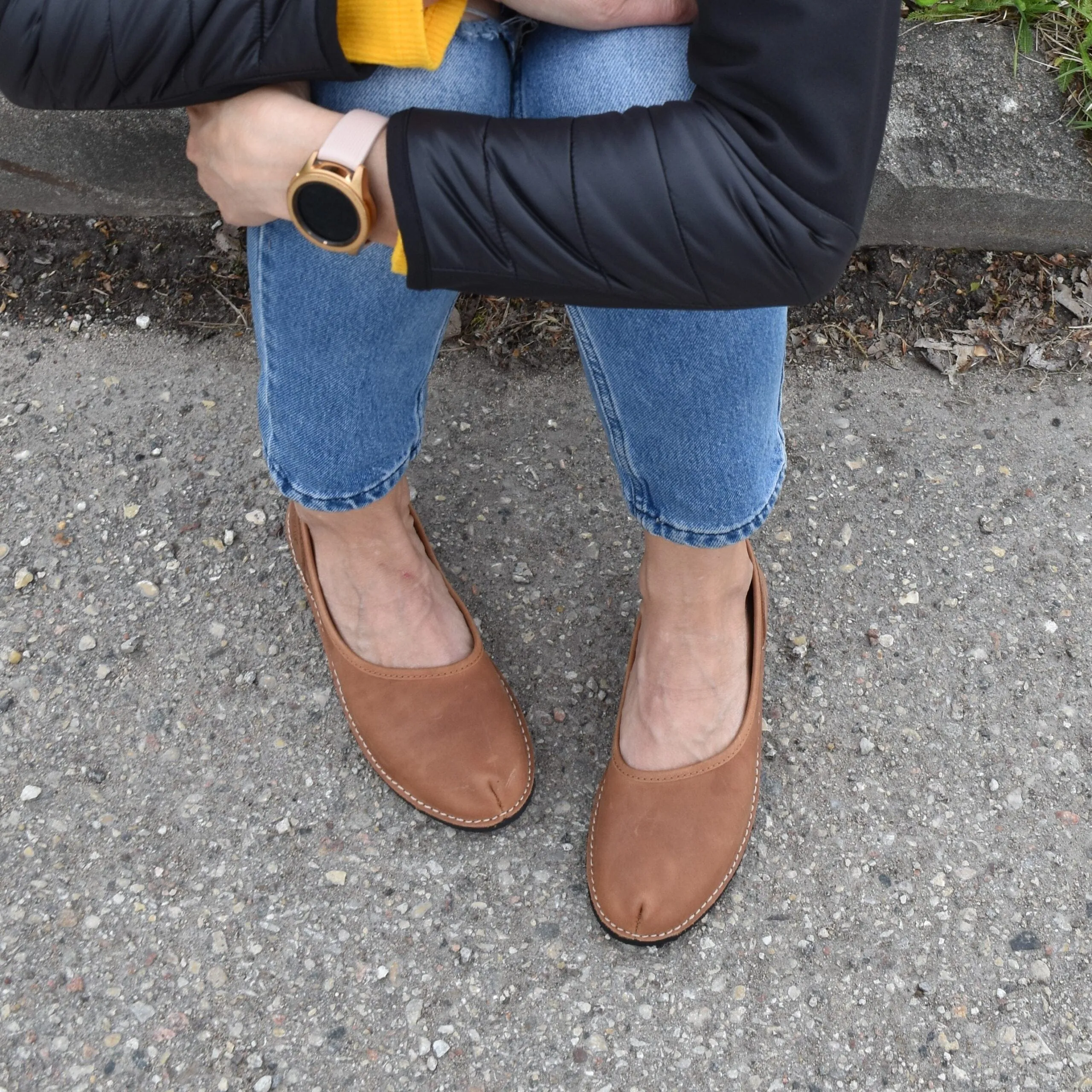 Kuutsid Leather Flats - Brown
