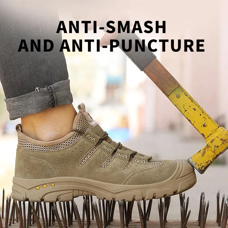 Men‘s Mountaineering Breathable Anti-Smashing And Anti-Piercing Safety Shoes