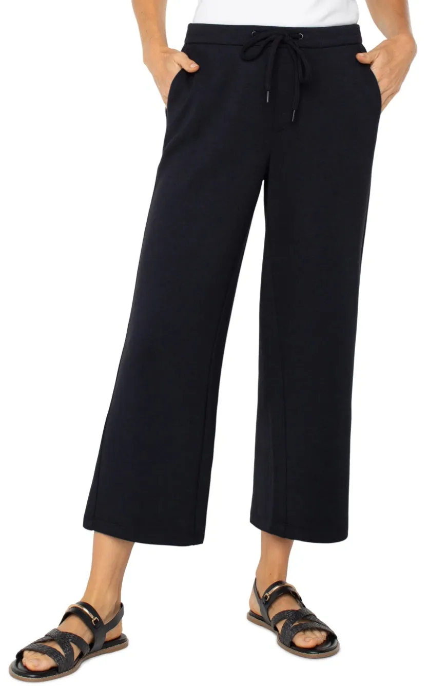 Pull On Wide Leg Crop Trouser