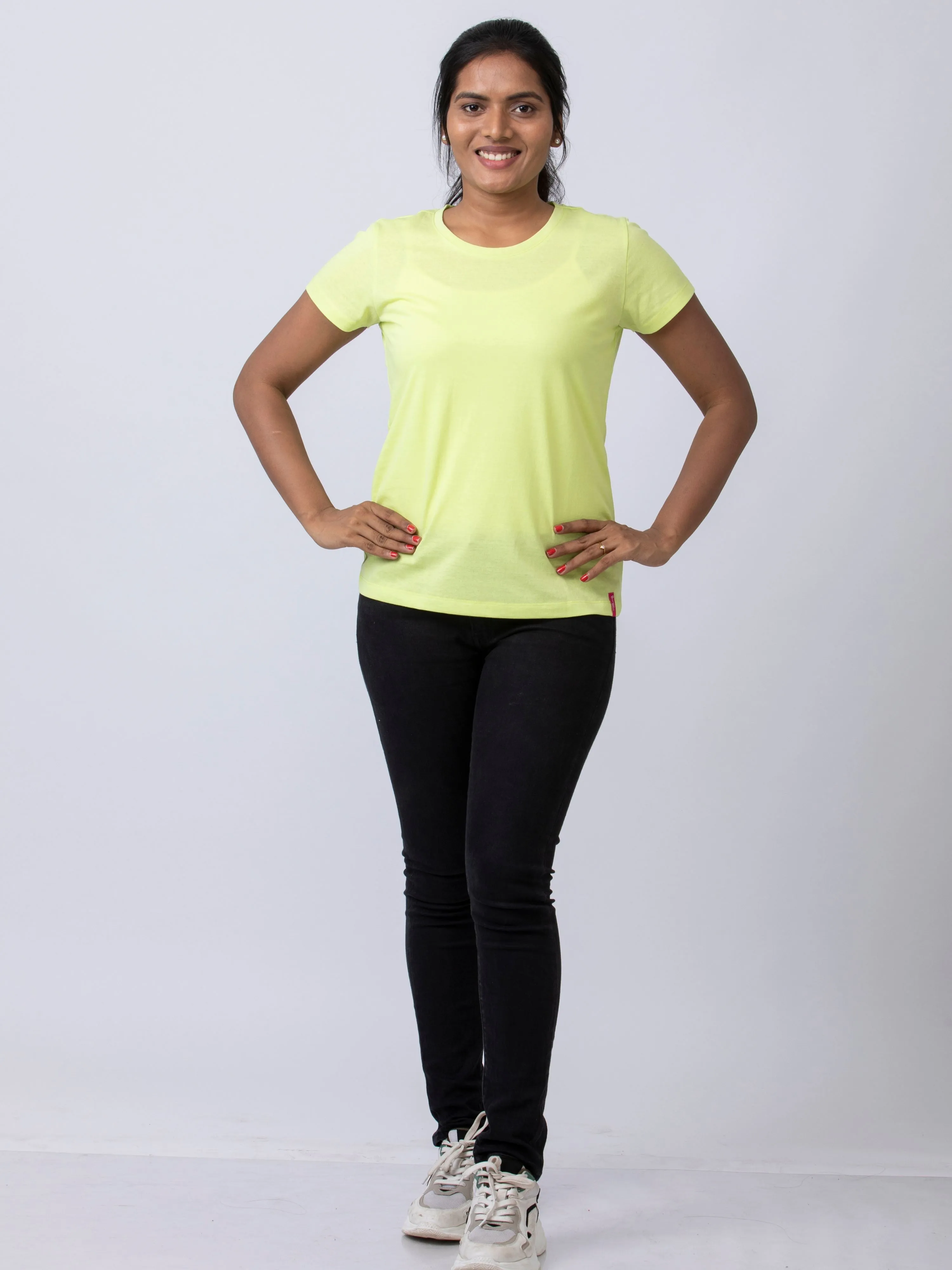 Soft & Premium Women's Cotton T-Shirt - Lime