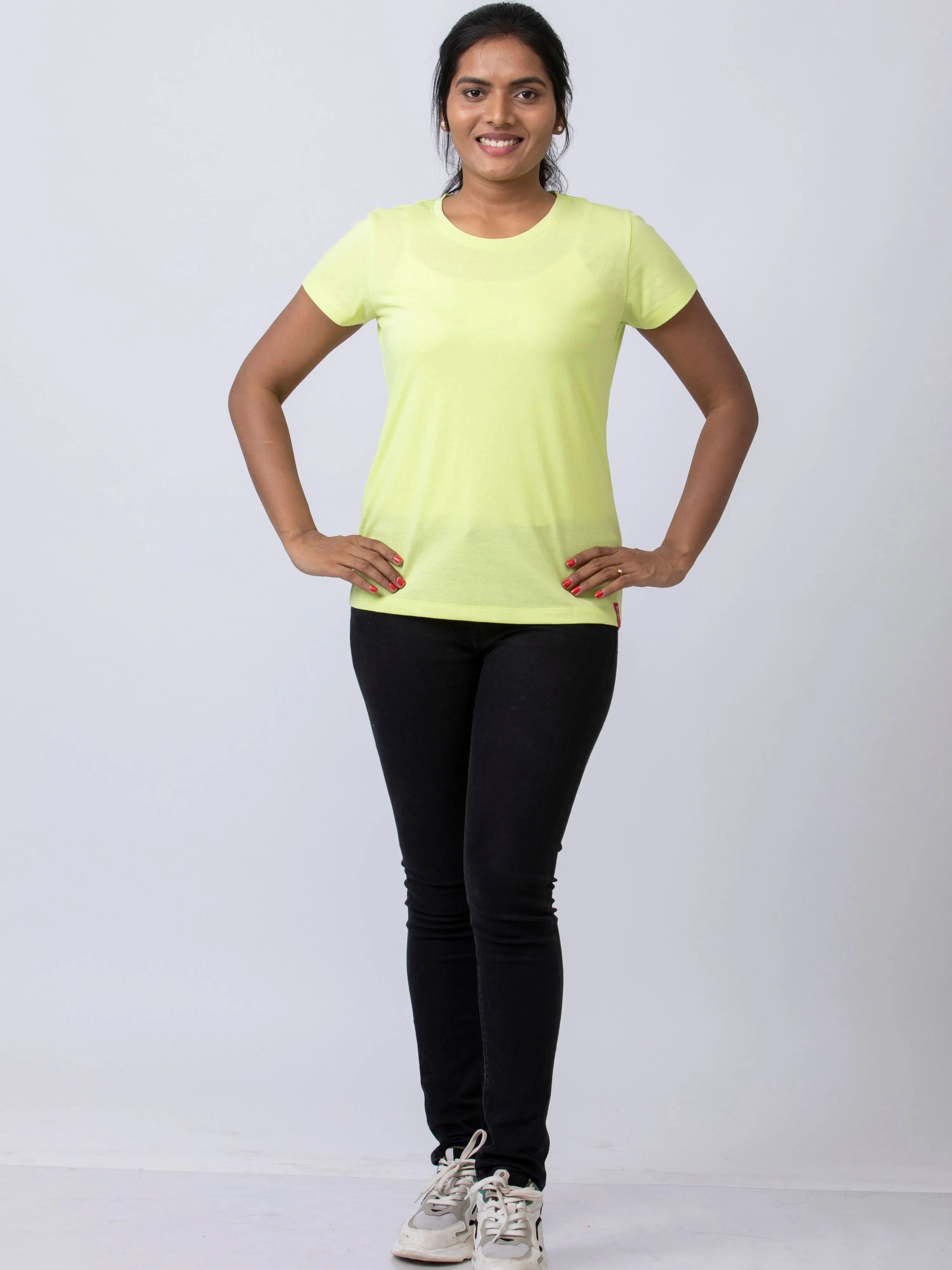 Soft & Premium Women's Cotton T-Shirt - Lime