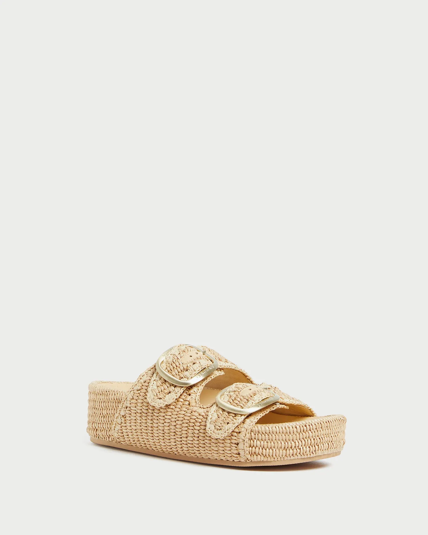 Theo Natural Raffia Footbed Sandal