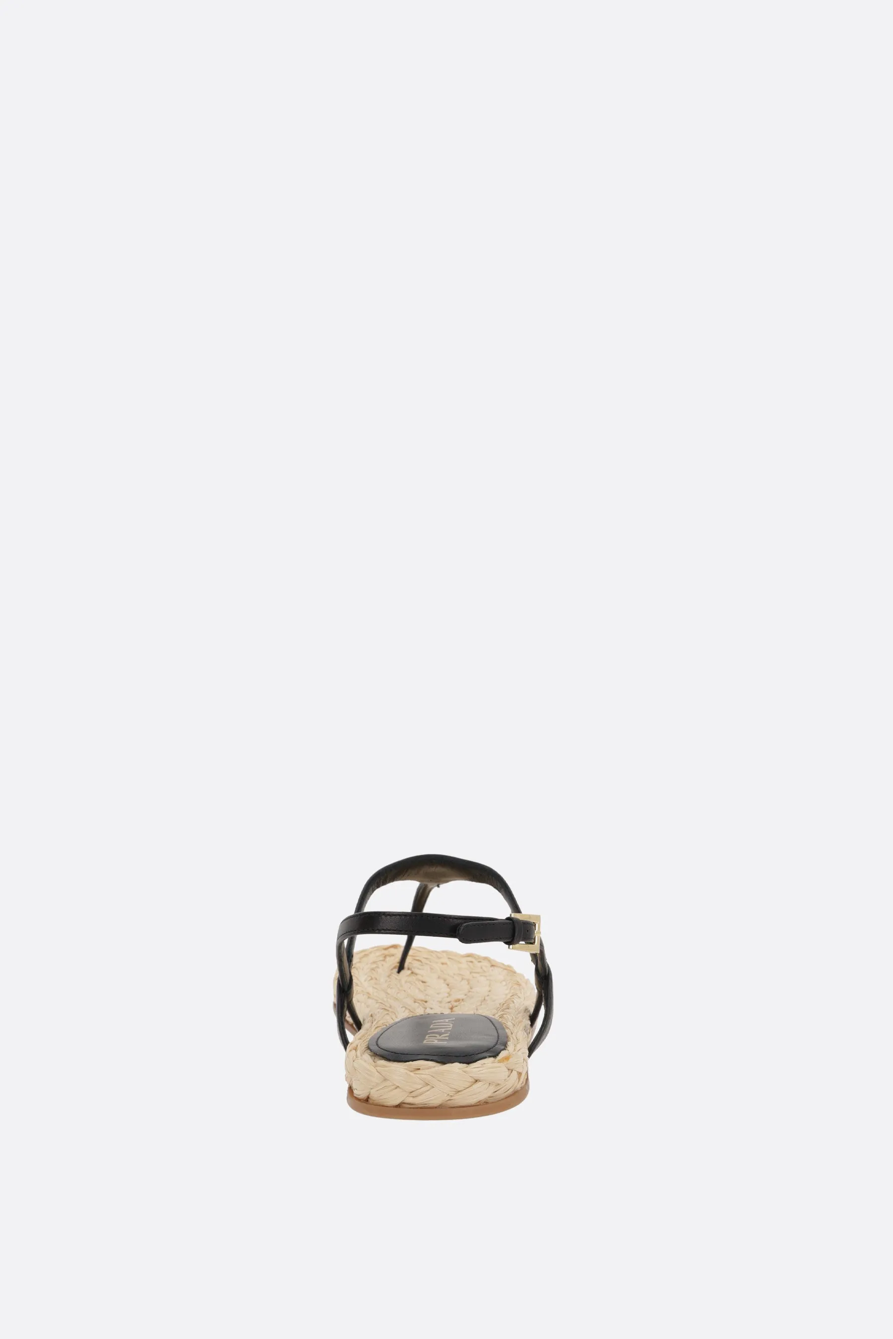 Triangle Logo Nappa Leather Sandals