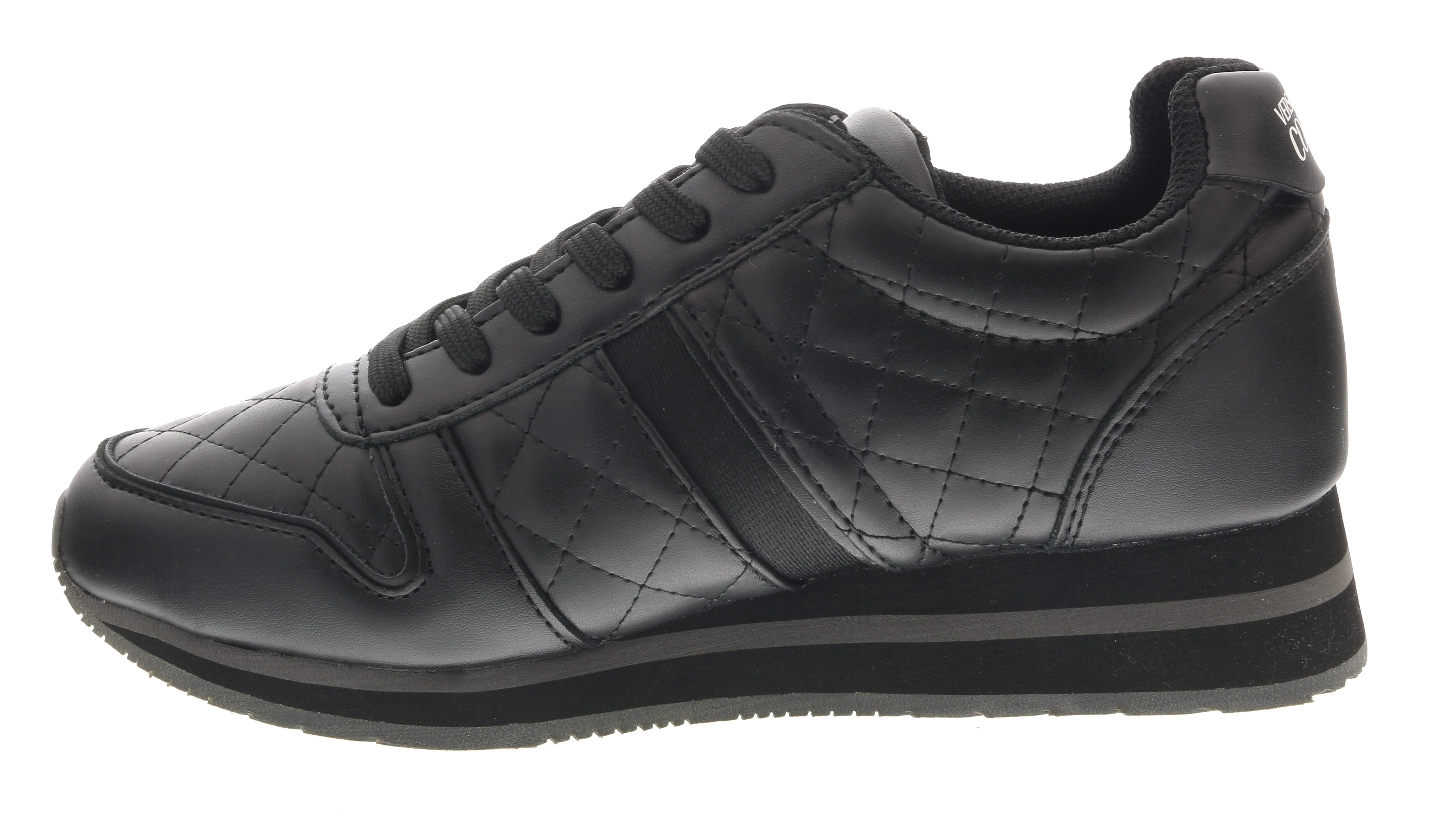 Versace Jeans Couture Black Signature Heel Sneakers