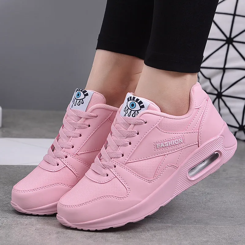 Women's Lace-Up Cushion Soft Sport Shoes & Women's Padded Sneakers
