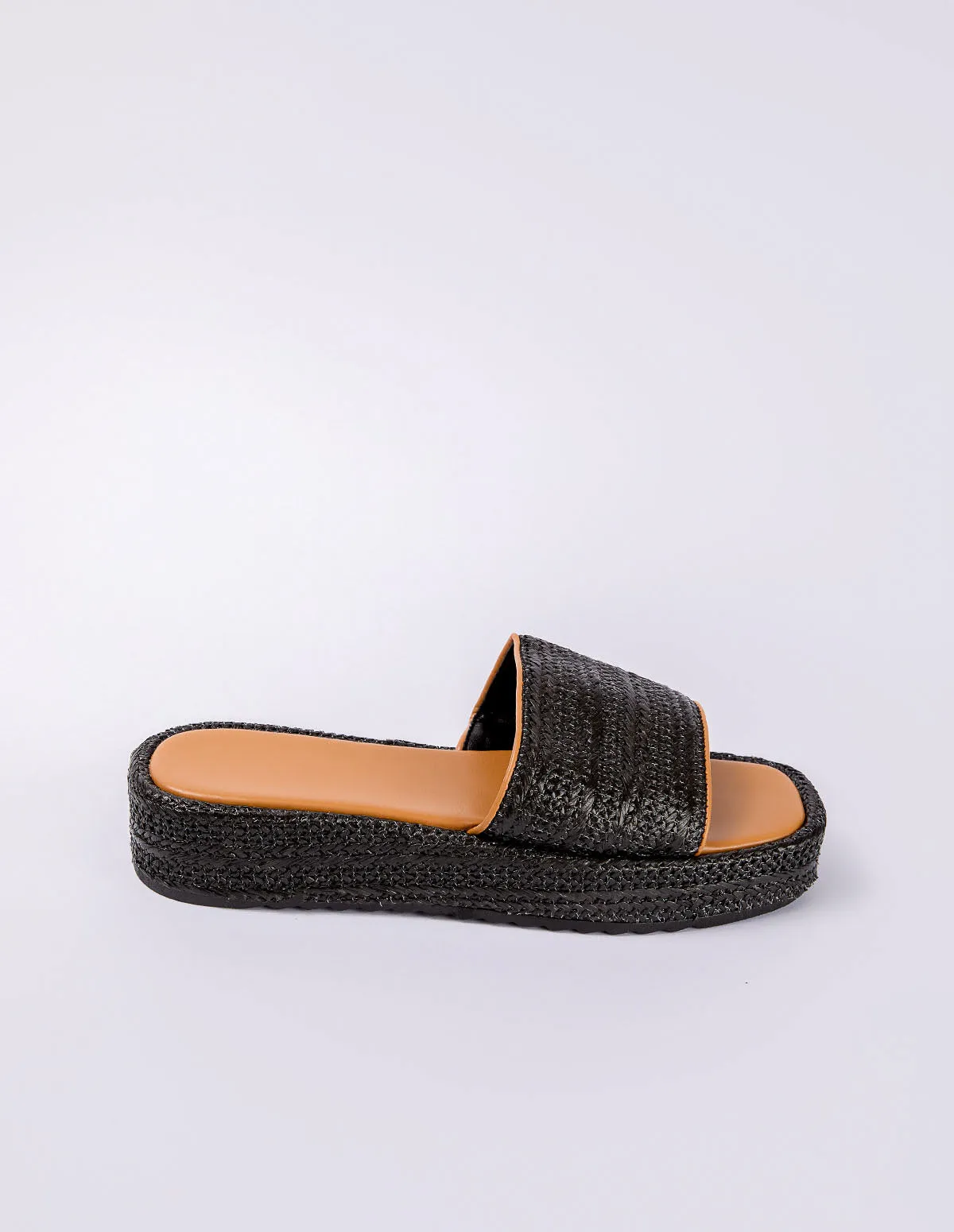 Woven Front Slip on Sandals